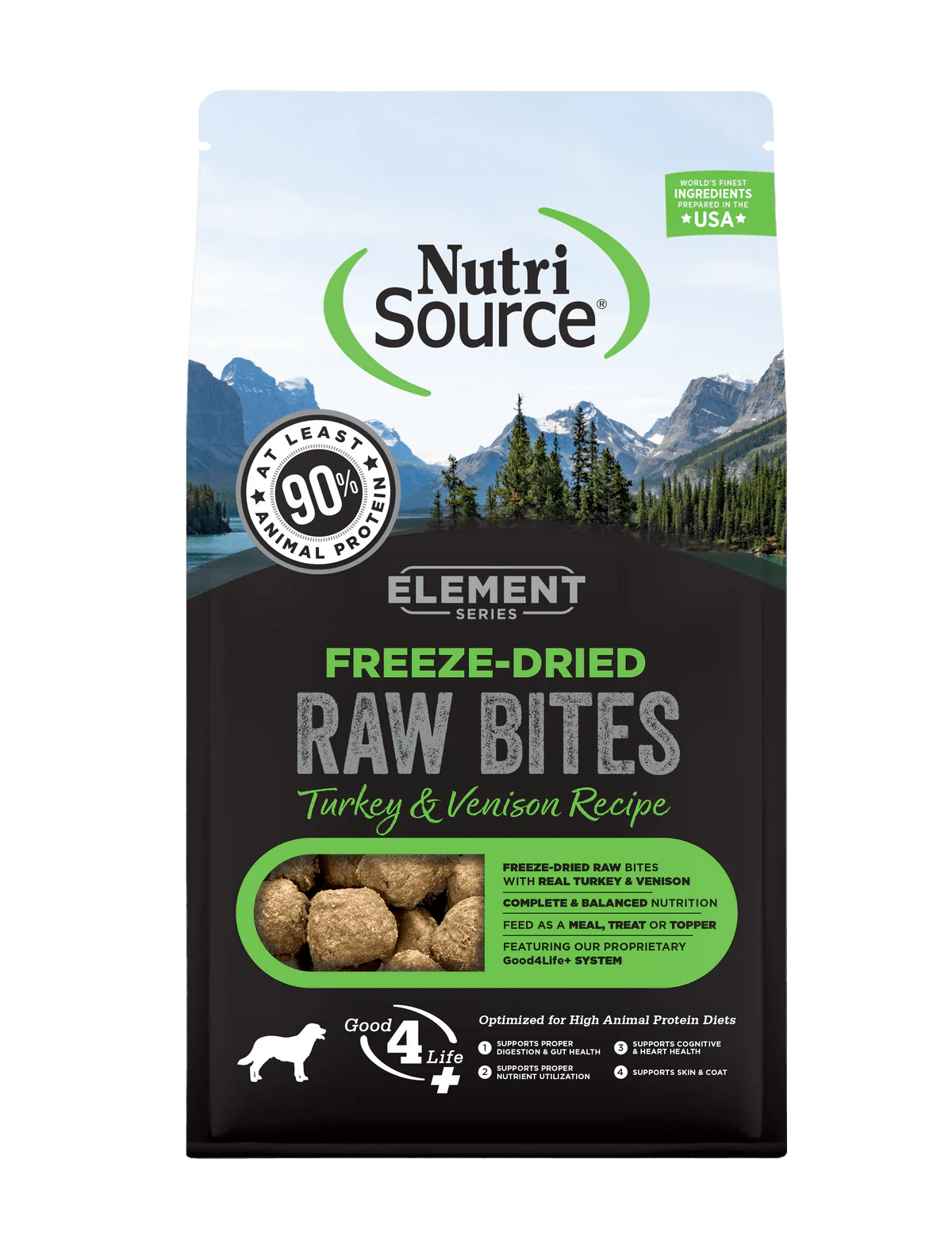 NutriSource Element Freeze - Dried Raw Bites Turkey & Venison 2.5 oz - Happy Pet