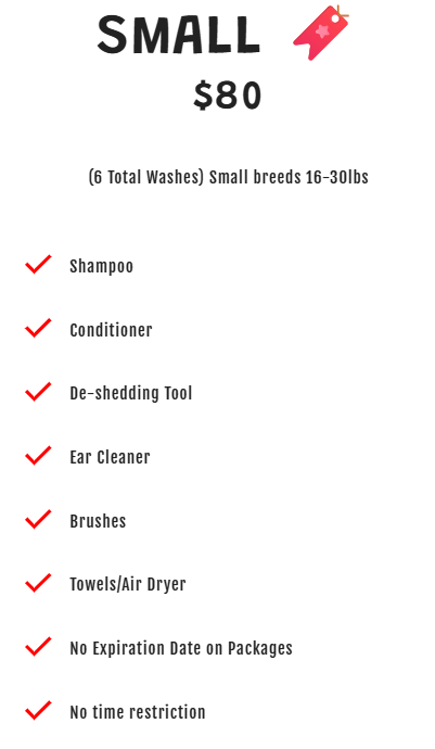 Self Wash Package – Small (6 Washes) - Happy Pet