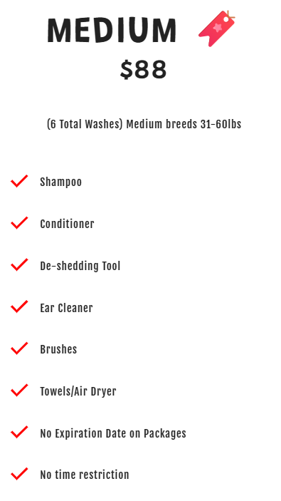 Self Wash Package – Medium (6 Washes) - Happy Pet