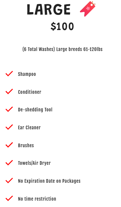 Self Wash Package – Large (6 Washes) - Happy Pet