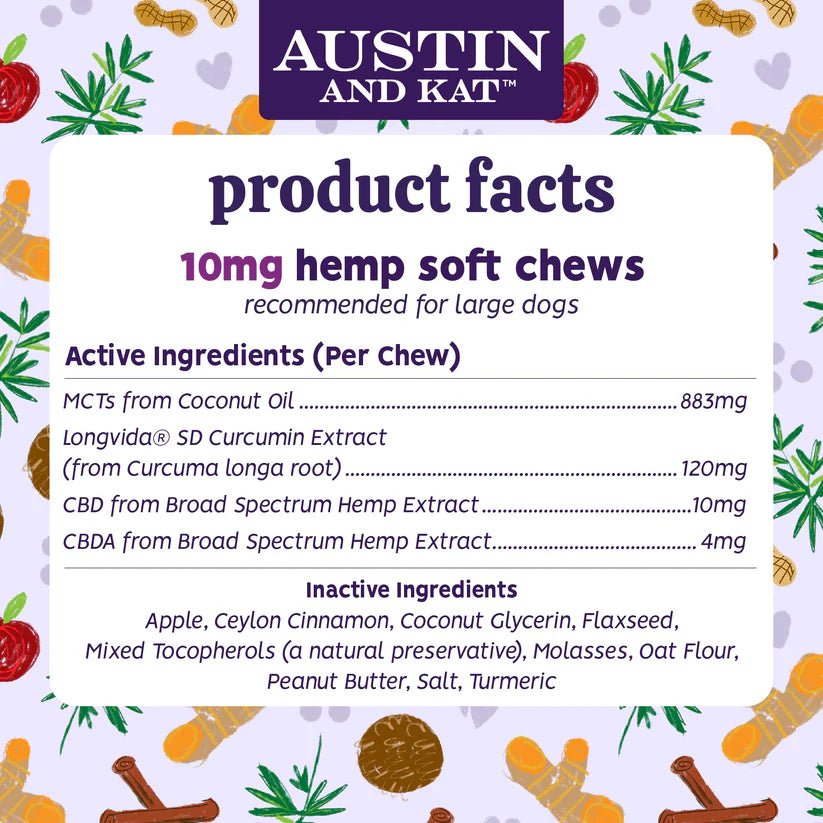 Austin and Kat CBD Chews 10mg 30 count - Happy Pet