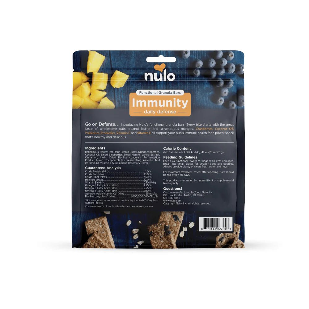 Nulo Functional Granola Bars Immunity 10 oz - Happy Pet