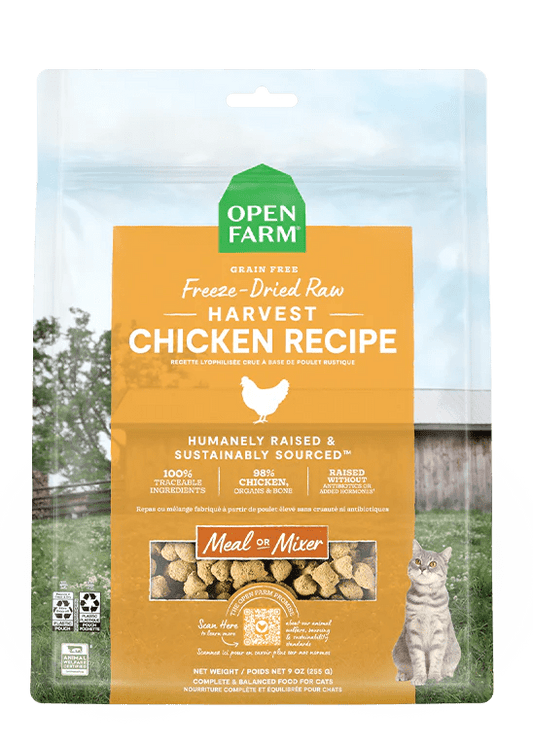 Open Farm Cat Freeze - Dried Raw Chicken Grain - Free 3.5 oz - Happy Pet
